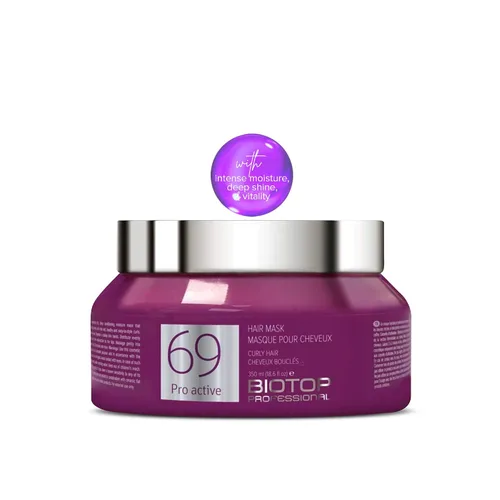 Vista 2 de Biotop Professional 69 Pro Active Hair Mask para tipos de cabello rizado y ondulado, 11.8 oz