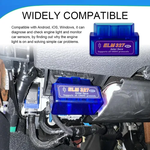 Vista 3 de ELM327 OBDII - Escáner de diagnóstico automático para automóvil, herramienta de diagnóstico OBD2, herramienta de escaneo Bluetooth automotriz