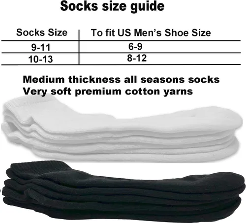 Vista 6 de Glory Max 6 pares de calcetines tobilleros de algodón sólido para hombre con amortiguación