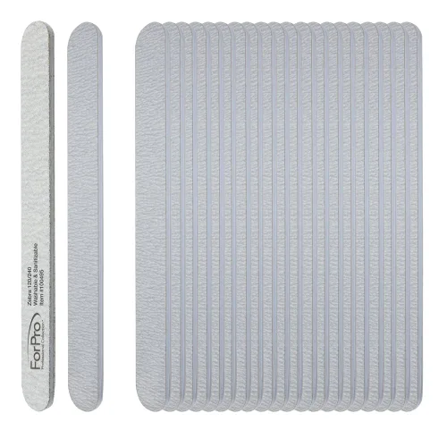 Vista 19 de ForPro Professional Collection ForPro Zebra Tabla de Espuma, Grano 80/80, Lima de Uñas de Manicura de Doble Cara, 7 pulgadas L x 0.75 pulgadas A