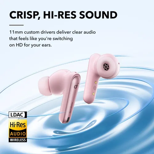 Vista 4 de Auriculares inalámbricos Soundcore by Anker Liberty 4 NC Rosa pastel