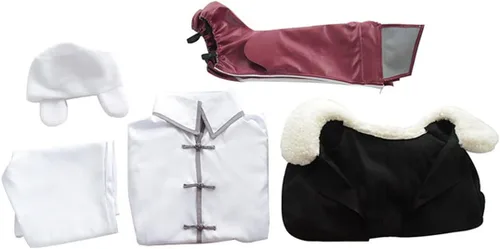 Vista 4 de Weixu Disfraz de anime Fyodor D para cosplay, traje blanco con capa para hombre, trajes de Halloween