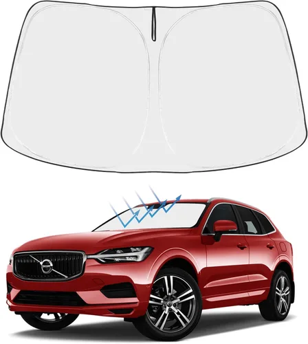 Vista 312 de Proadsy Parasol para parabrisas Rivian R1S 2022-2025 2026 de 4 capas plegable, protector de parasol frontal que bloquea los rayos UV, mantiene