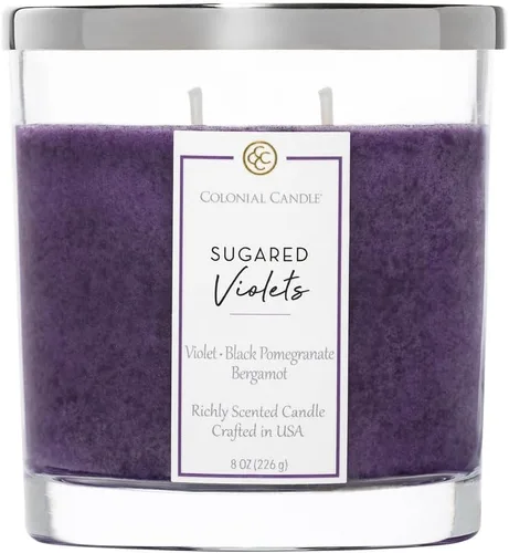 Vista 12 de Colonial Candle Vela perfumada de vainilla ámbar, velas altamente perfumadas para el hogar, vela de cera moteada, 2 mechas, 8 onzas, fabricada
