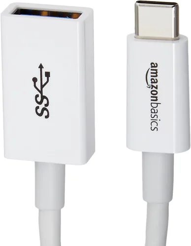 Vista 3 de Amazon Basics Convertidor de cable adaptador USB-C a USB-A 3.1 Gen1 hembra, 5 Gbps de alta velocidad, certificado USB-IF, para portátiles, tabletas