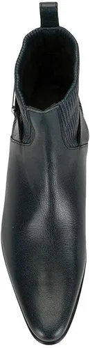 Vista 2 de YDN Botas de tobillo Chelsea para mujer, retro, con puntera cerrada, tacón grueso y bajo, elásticos, con hebilla ajustable, para otoño e invierno