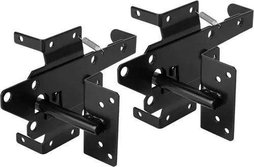 Vista 9 de HILLMASTER Pestillo de puerta de alta resistencia autobloqueante para valla de madera, cerradura de puerta automática de gravedad de montaje