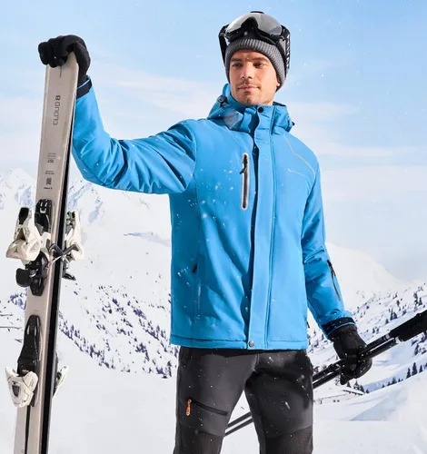Vista 5 de Heathyoga Chaqueta de esquí impermeable para hombre, chaqueta de snowboard para hombre, chaqueta de nieve, chaquetas de esquí, chaquetas