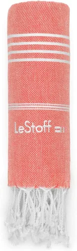 Vista 7 de LeStoff Toalla de playa turca 100% algodón orgánico prelavada de 38 x 71 pulgadas, suave, altamente absorbente, de secado rápido, playa, piscina