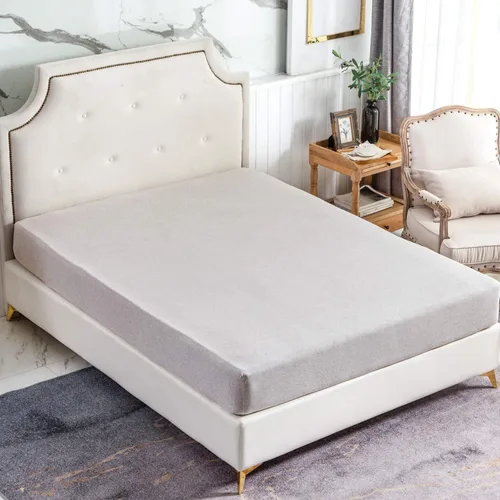 Vista 6 de PURE ERA Sábana bajera ajustable de algodón de punto de jersey (sin sábana encimera ni fundas de almohada) con bolsillo profundo de hasta 15 a 20