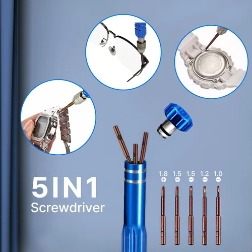 Vista 5 de EasyTime Kit de reemplazo de batería de reloj: juego de herramientas de Azul