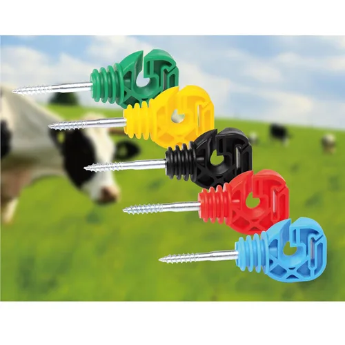 Vista 3 de PK100 - Cerca eléctrica de múltiples usos aislantes en verde con 1 herramienta de zócalo gratis/portabrocas