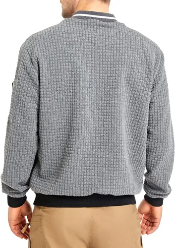 Vista 4 de Chaqueta ligera para hombre, chaqueta estilo bombardero, abrigo universitario