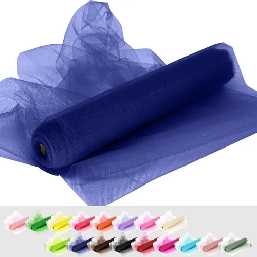 Vista 71 de Rollos de tela de tul, 54 pulgadas por 10 yardas (30 pies), cinta de tul para decoración de fiestas de boda, rollo de tela transparente en bobina