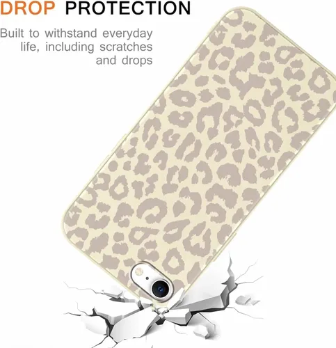 Vista 6 de Paquete de 3 Lindas Fundas con Estampado de Guepardo para iPhone 7/8/SE 2020/SE 2022 de 4.7", Fundas de Diseño Estético de Leopardo de Silicona