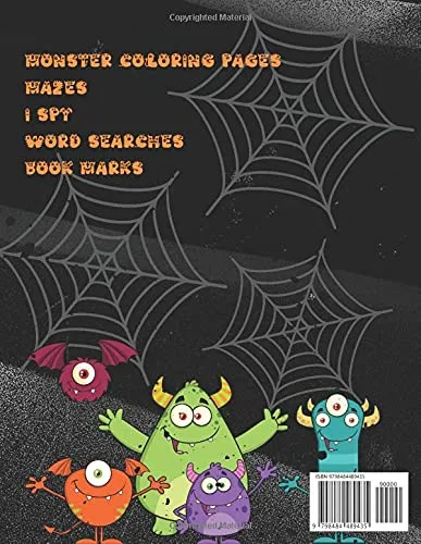 Vista 2 de Monsters A Zoe Fox Halloween Activity and Coloring Book for Kids 6 - 10
