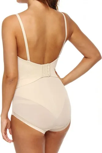 Vista 4 de Maidenform Moldeador de cuerpo de control ultra firme para mujer con brasier convertible integrado con aros