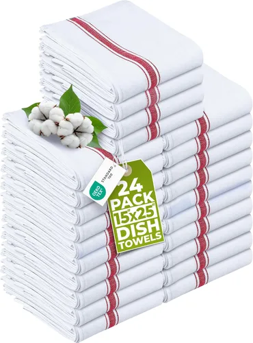 Vista 24 de Utopia Towels Paquete de 12 paños de cocina negros de 15 x 25 pulgadas, 100% algodón hilado en anillo