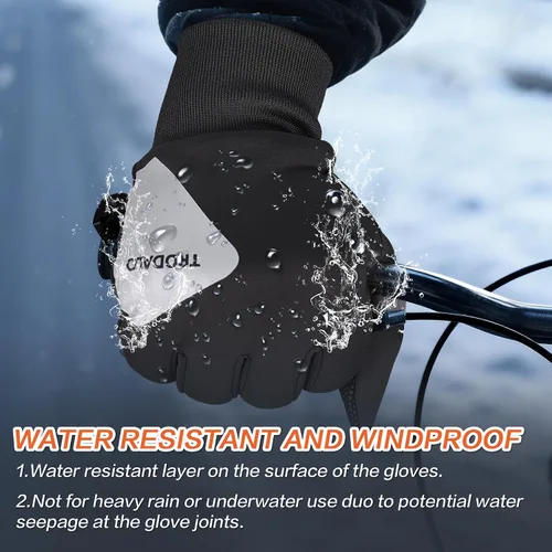 Vista 4 de Guantes de invierno para hombres y mujeres, ligeros y reflectantes, guantes deportivos antideslizantes para pantalla táctil, guantes cálidos