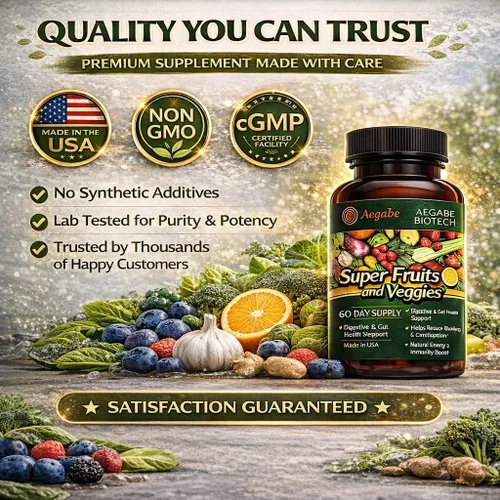 Vista 7 de Suplemento de súper frutas y verduras, 36 verduras y frutas frescas, suplemento nutricional diario Balance of Nature para salud digestiva y alivio