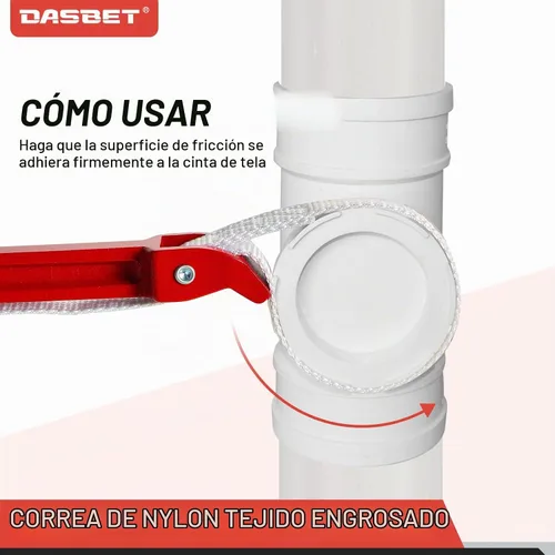 Vista 3 de DASBET Tubo de llave de correa de 12 pulgadas