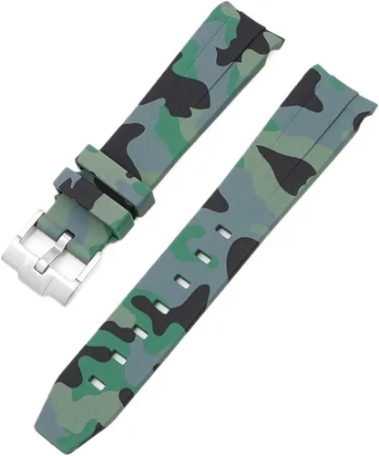 Vista 73 de Correa de camuflaje para Omega Moon Curvo Extremo Pulsera de goma de silicona Hombres Mujeres Sport Watch Band Accesorio 0.787 in