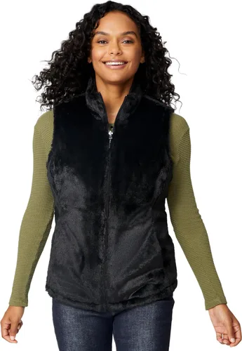 Vista 4 de Free Country Chaleco reversible acolchado de forro polar sherpa ligero con bolsillos con cremallera, chaleco de invierno para damas-Cirrus