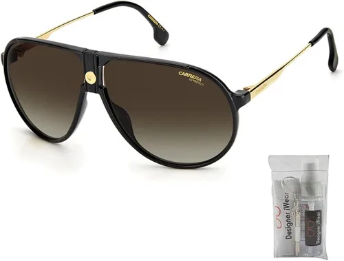 Vista 2 de Carrera CA1034s Square Sunglasses for Men for Women BUNDLE with Designer iWear Complimentary Eyewear Care Kit