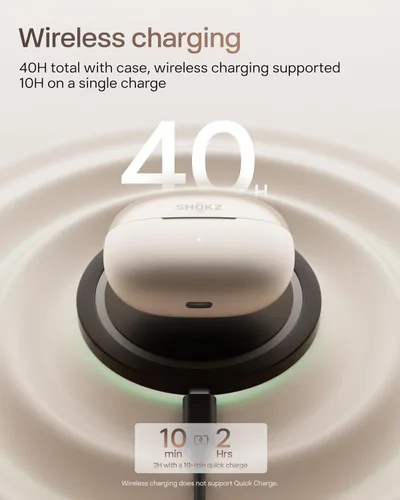 Vista 6 de SHOKZ OpenDots ONE - Auriculares de oído abierto, auriculares clip-on - Auriculares inalámbricos Bluetooth con micrófono - Seguros, ligeros, cómodos