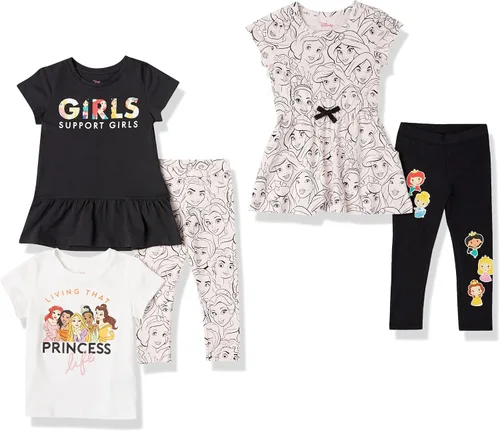 Vista 70 de Amazon Essentials Disney Marvel Star Wars Frozen Conjunto de ropa de mezcla y combinación de princesa para niñas y niños pequeños