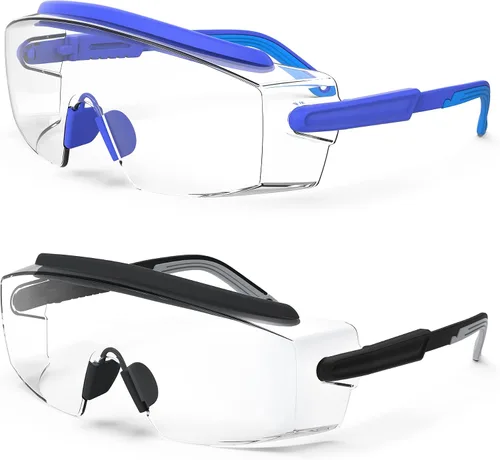 Vista 19 de Gafas de seguridad antivaho Gafas de seguridad sobre gafas protectoras con lentes antiarañazos ajustables