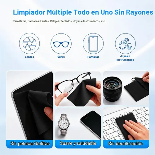 Vista 5 de Paquete de 2 paños de limpieza de microfibra de 13 pulgadas con protección de impresión de teclado de pantalla, accesorios protectores de teclado