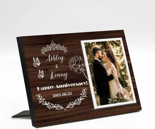Vista 17 de Marco de fotos de boda personalizado con nombre de foto, regalos de boda personalizados para parejas, marco de fotos de boda personalizado, regalo