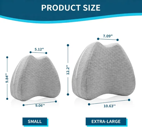 Vista 2 de QISHFEN Almohada de rodilla para personas que duermen de lado, espuma viscoelástica para el dolor de cadera, almohada de piernas para dormir