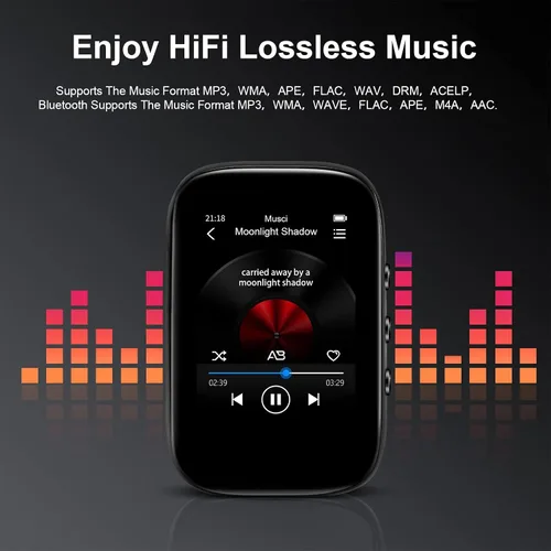 Vista 5 de Reproductor de MP3 de 32 GB con Bluetooth Deportes Clip-on Reproductor de música Soporte FM Radio Grabación de voz Libro electrónico Calendario