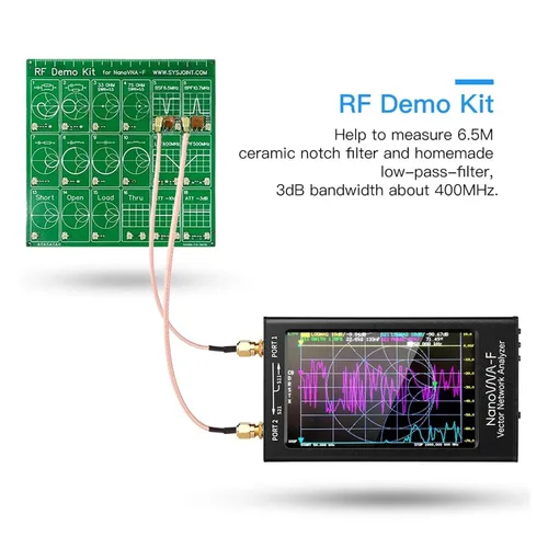 Vista 3 de Spectrum Analyzer, 10khz-1.5Ghz NanoVNA-F VNA HF VHF UHF Vector Network Antenna Analyzer 4.3 Inch IPS LCD Metal Case V3.1 Version Stylus
