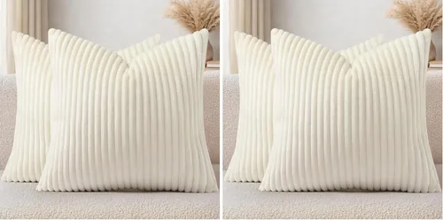 Vista 18 de Simmore Juego de 2 fundas de almohada decorativas de verano de 16 x 16 pulgadas, fundas de almohada suaves de franela de felpa natural de doble cara