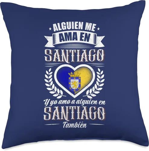 Vista 4 de Someone loves me in Chile. Flag of Santiago Alguien Me AMA En Santiago Chile - Almohada (16 x 16 pulgadas), multicolor