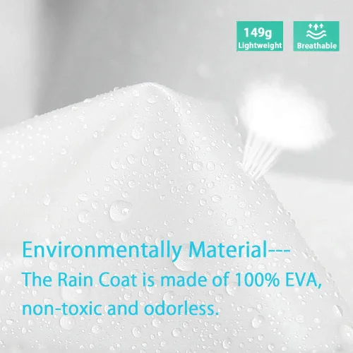 Vista 3 de 2 ponchos de lluvia, impermeable reutilizable para adultos con capucha y mangas para campamento, senderismo, viajes, parques de atracciones