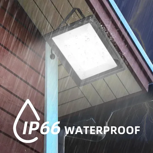 Vista 5 de Paquete de 2 luces de inundación LED de 80 W, IP66 impermeables para exteriores, luz blanca de 6000 K, focos de seguridad para patio, jardín, patio