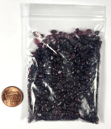 Vista 2 de HQRP 3.53 oz (3.5 onzas) de granate, rojo oscuro, piropo almandino, piedras pequeñas pulidas, piedras naturales pulidas de calidad, piedras