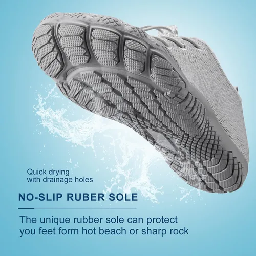 Vista 5 de HIITAVE - Zapatos de agua minimalistas para mujer, de secado rápido, para hacer natación, bucear, surfear, hacer deportes acuáticos, ir a
