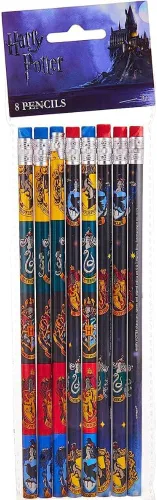 Vista 2 de Lápices mágicos de diseño de Harry Potter (8 piezas) - Impresionantes y únicos, perfectos para la escuela, fiestas y regalos de fanáticos mágicos