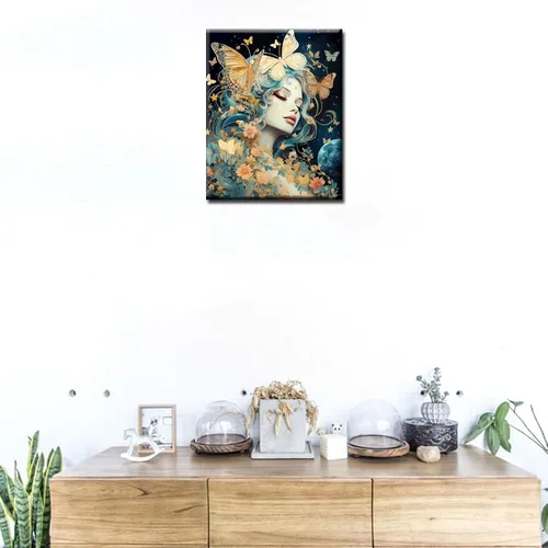 Vista 3 de Tucocoo Pintura por números para adultos principiantes, kits de pintura al óleo digital sobre lienzo con pinceles y pigmento acrílico, estrellas