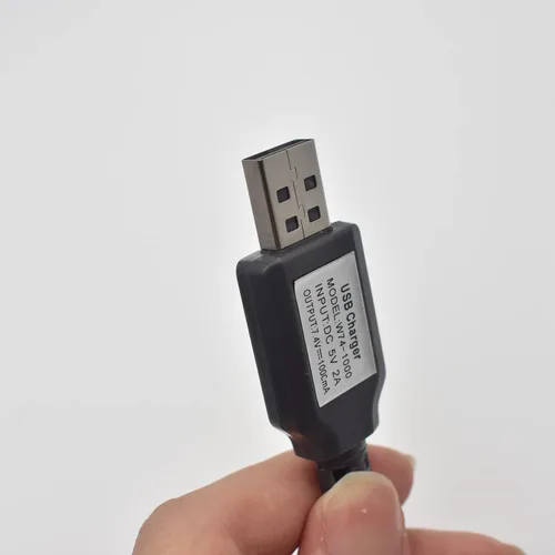 Vista 4 de Cable cargador USB con conector XH-3P para coche SCX24 RC, coche de control remoto Holyton, 2S 7.4V LiPo batería RC coche, Rock Crawler FPV Drone