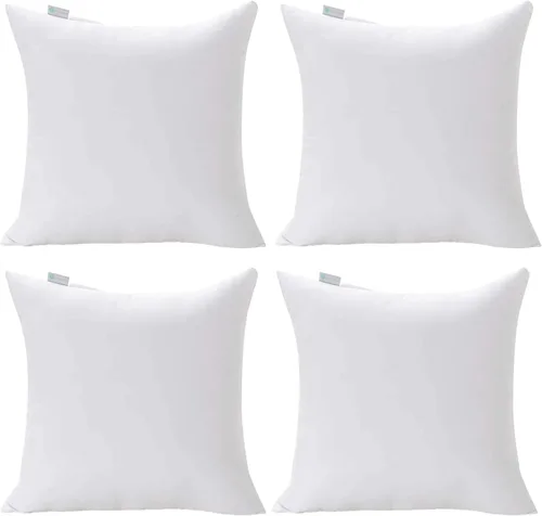 Vista 8 de Acanva 16 x 16 Insertos de Relleno de Almohada Premium de Poliéster Cuadrados, 16"-2P, Blanco