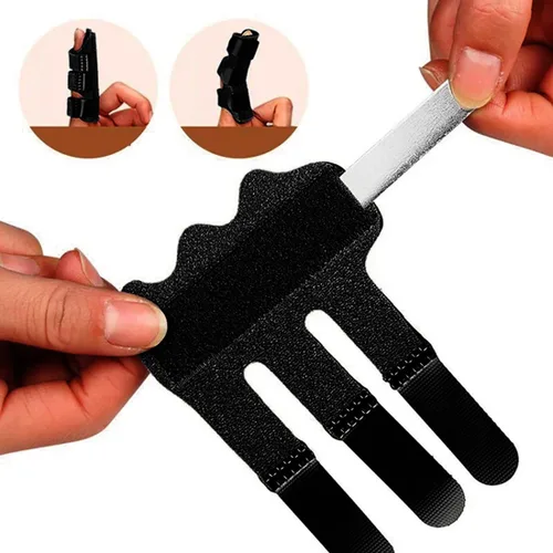 Vista 4 de Férula para dedos, corrector de dedos, alivio del dolor, soporte de dedo, protector de correa para fijación de férula de mano, para articulaciones