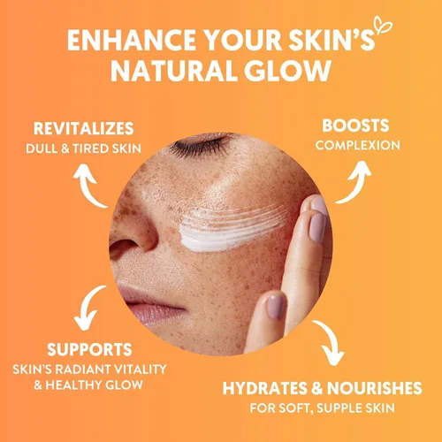 Vista 4 de By Nature Suero facial con vitamina C + colágeno, restaura y energiza la piel cansada con vitamina C, colágeno voluminoso, más cúrcuma que mejora