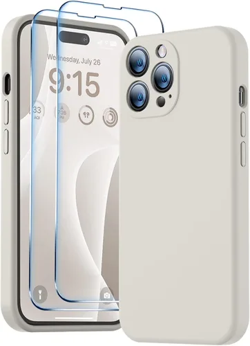 Vista 22 de BossKiss Funda compatible con iPhone 13 Pro, silicona de alta calidad mejorada [protección de cámara] [2 protectores de pantalla]