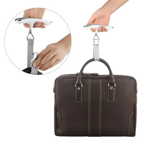 Vista 4 de SHANJE Báscula de equipaje de 110 libras, báscula digital de viaje de alta precisión, 110.2lbs con gancho